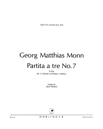 Partita a Tre No. 7 in D major — Georg Matthias Monn