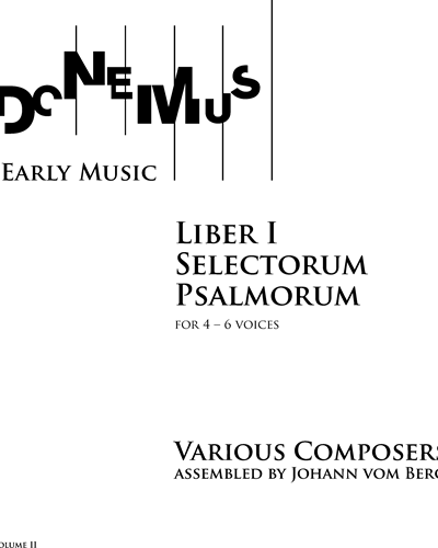Liber I Selectorum Psalmorum — Johann vom Berg
