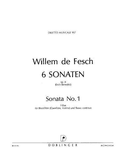 Sonata No. 1 in F major, op. 8 — Willem de Fesch