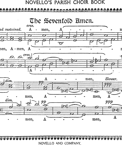 'The Sevenfold Amen' & 'The Dresden Amen' — John Stainer