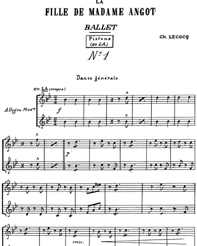 Fille de Madame Angot — Charles Lecocq