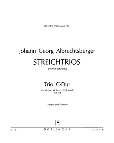 Trio in C major, op. 9 No. 1 — Johann Georg Albrechtsberger