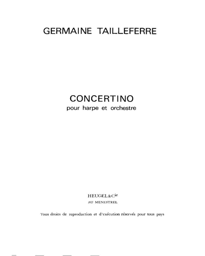 Concertino for Harp and Orchestra — 塔耶费尔