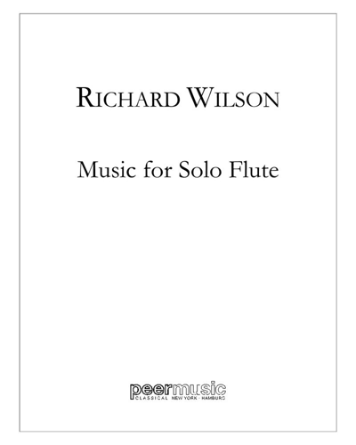 Music for Solo Flute — Richard Wilson