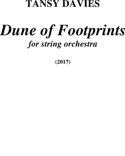 Dune of Footprints — Tansy Davies