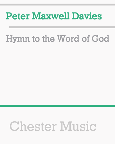 Hymn to the Word of God — 马克斯韦尔·戴维斯