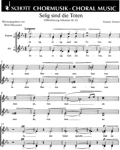 Selig sind die Toten — Gustav Jenner