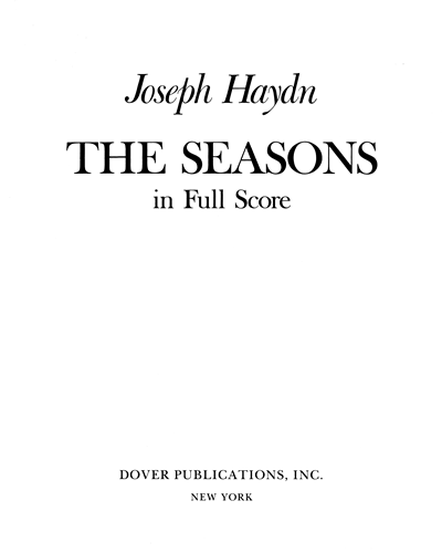 The Seasons — Joseph Haydn