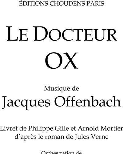 Le Docteur Ox (Perrine version) — 奥芬巴赫