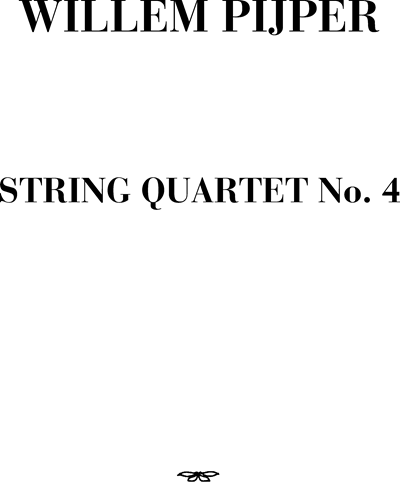 String quartet n. 4 — Willem Pijper