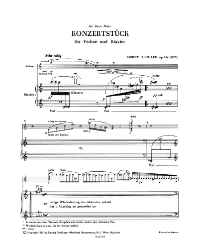 Konzertstück, op. 104 — Robert Schollum