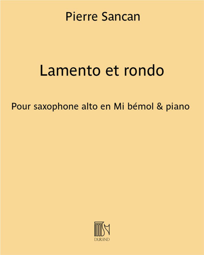 Lamento et rondo — Pierre Sancan