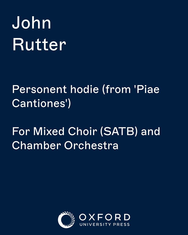 Personent hodie (from 'Piae Cantiones') — 约翰·拉特