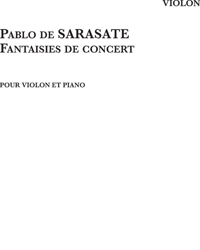 Fantaisies de Concert — 萨拉萨蒂