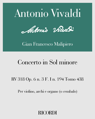 Concerto in G minor, op. 6 no. 3, RV 318 — 维瓦尔第
