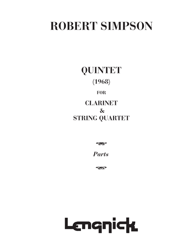 Quintet for Clarinet and String Quartet — Robert Simpson