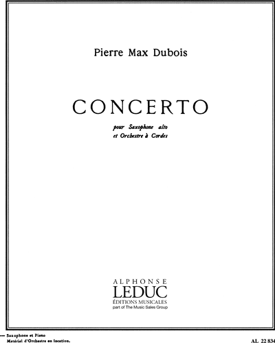 Concerto pour Saxophone alto et Orchestre à Cordes — Pierre-Max Dubois