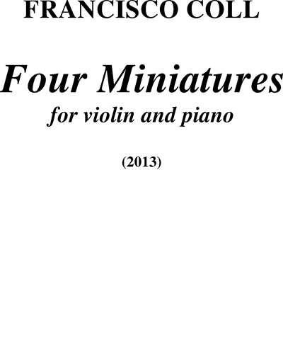 Four Iberian Miniatures, op. 20 — Francisco Coll