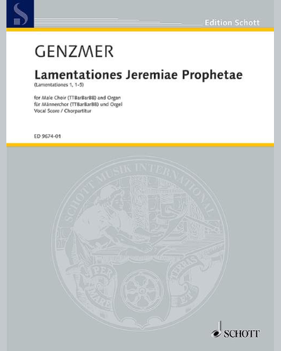 Lamentationes Jeremiae Prophetae, GeWV 64 — Harald Genzmer