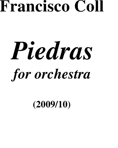 Piedras — Francisco Coll
