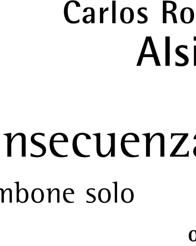Consecuenza, op. 17 — Carlos Roqué Alsina