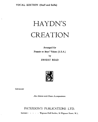 The Creation, Hob. XXI:2 — 海顿