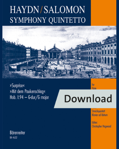 Symphony Quintetto for Flute, String Quartet and Piano ad libitum in G major Hob.I:94 — Joseph Haydn