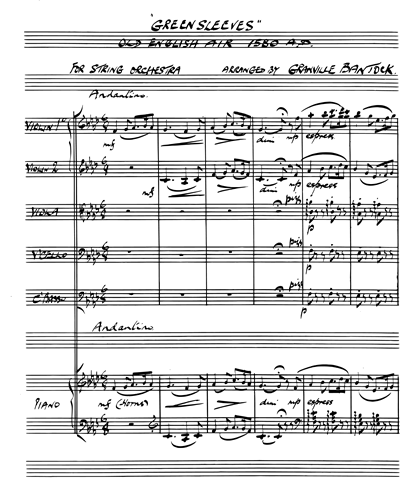 Greensleeves (arr.) — 格兰维尔·班托克
