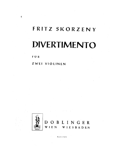 Divertimento — Fritz Skorzeny