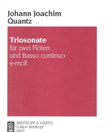 Triosonate in E minor — 匡茨