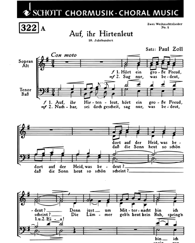 Zwei Weihnachtslieder — Paul Zoll