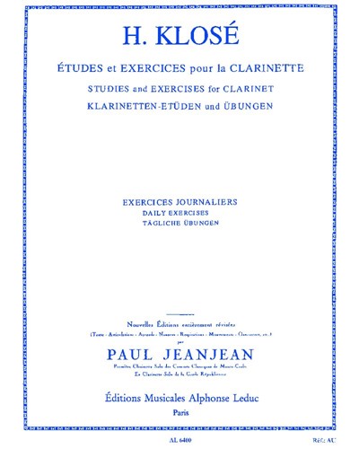 Études et exercices pour la clarinette — Hyacinthe Eléonore Klosé