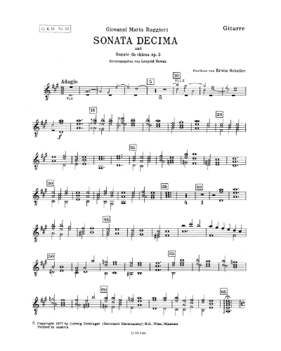 Sonata Decima in D major, op. 3 — Giovanni Maria Ruggieri