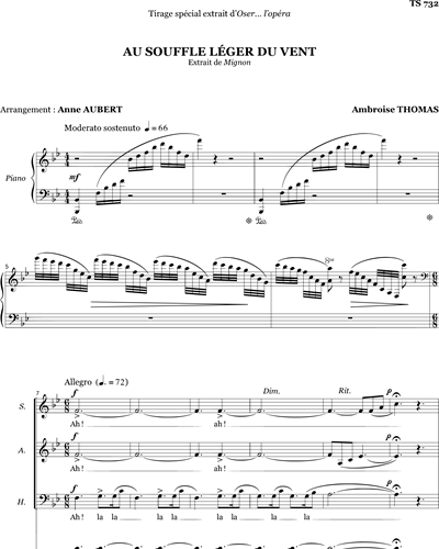 Au souffle léger du vent - SAB — 安布鲁瓦兹·托马