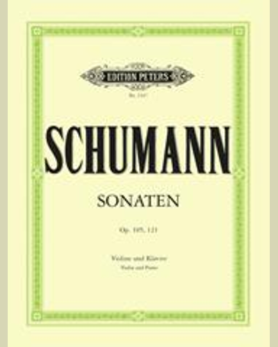 Sonatas in A minor Op.105; D minor Op.121 — 舒曼