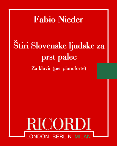 Four Slovenian Folk Songs for Thumb — Fabio Nieder