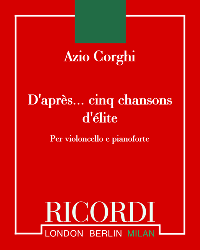 D'après...cinq chansons d'élite — Azio Corghi