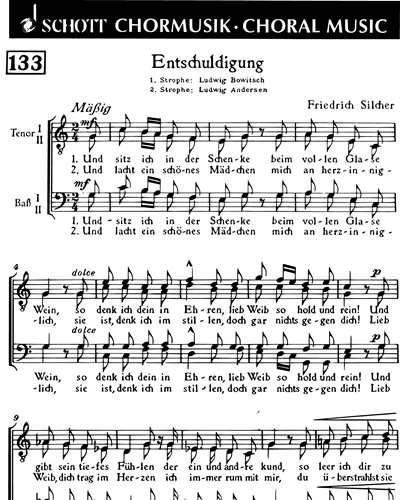 Entschuldigung — Friedrich Silcher
