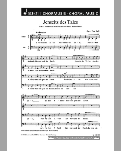 Jenseits des Tales standen ihre Zelte — Paul Zoll