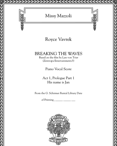 His name is Jan (from Breaking the Waves) — Missy Mazzoli