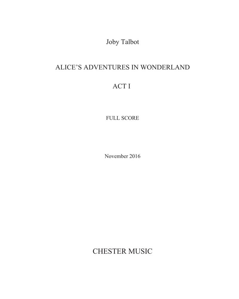 Alice's Adventures in Wonderland [Full Orchestra Version] — Joby Talbot