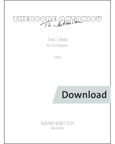 Two Likes for Double Bass — Theodore Antoniou