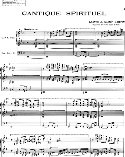 Cantique Spirituel, op. 41 — Léonce de Saint-Martin