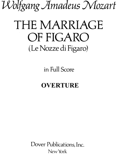 Overture to 'The Marriage of Figaro' — 莫扎特