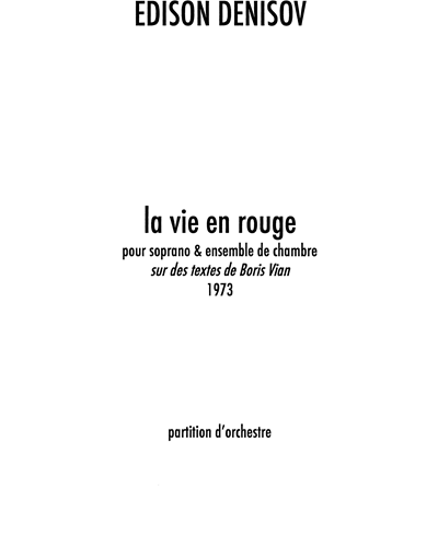 La Vie en Rouge, -1973 — 杰尼索夫