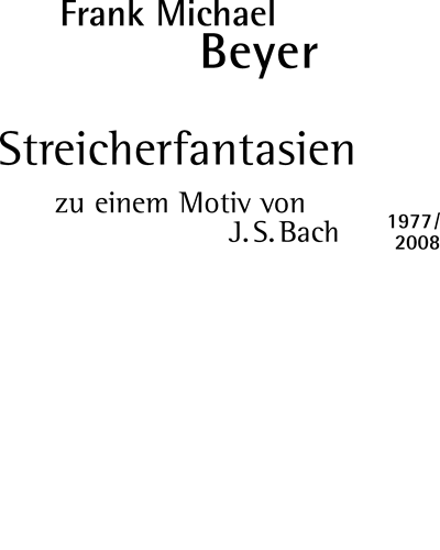 Streicherfantasien — Frank Michael Beyer