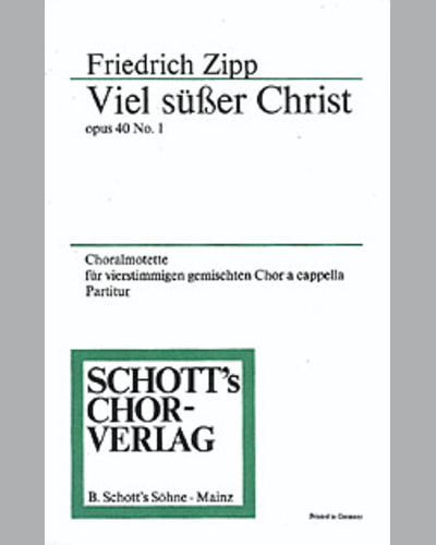 Zwei geistliche Choralmotetten — Friedrich Zipp