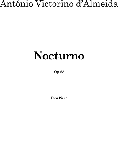 Nocturno, op. 68 — António Victorino d'Almeida