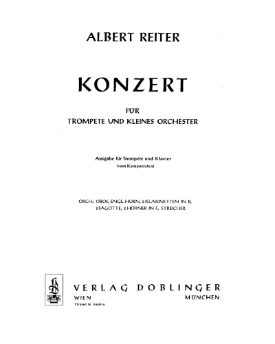 Konzert — Albert Reiter