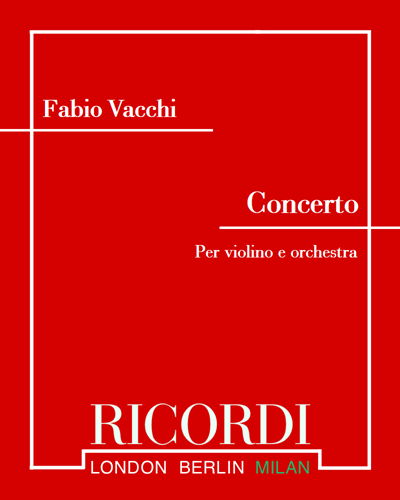 Concerto for Violin and Orchestra — Fabio Vacchi